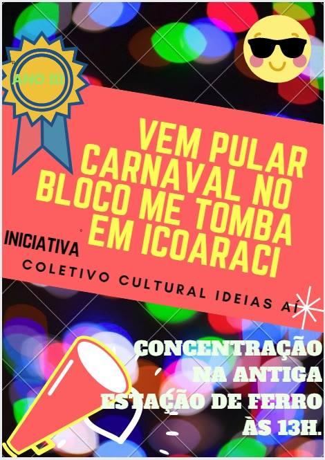 Bloco Me Tomba sai no sábado de carnaval