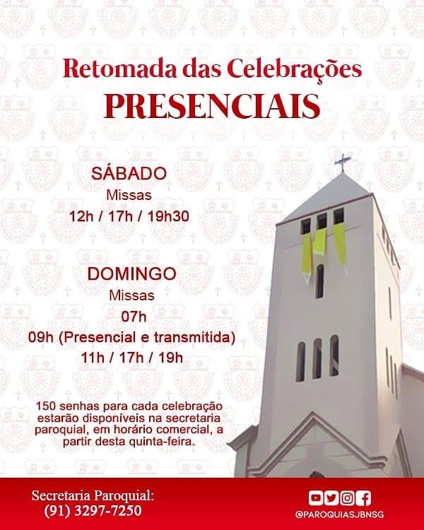 Retomada das santas missas na Igreja Matriz