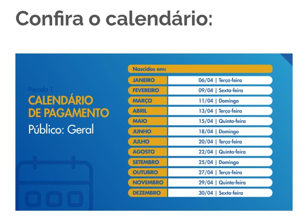 Começa Na terça-feira, 6 de abril, o pagamento do novo auxílio emergencial 