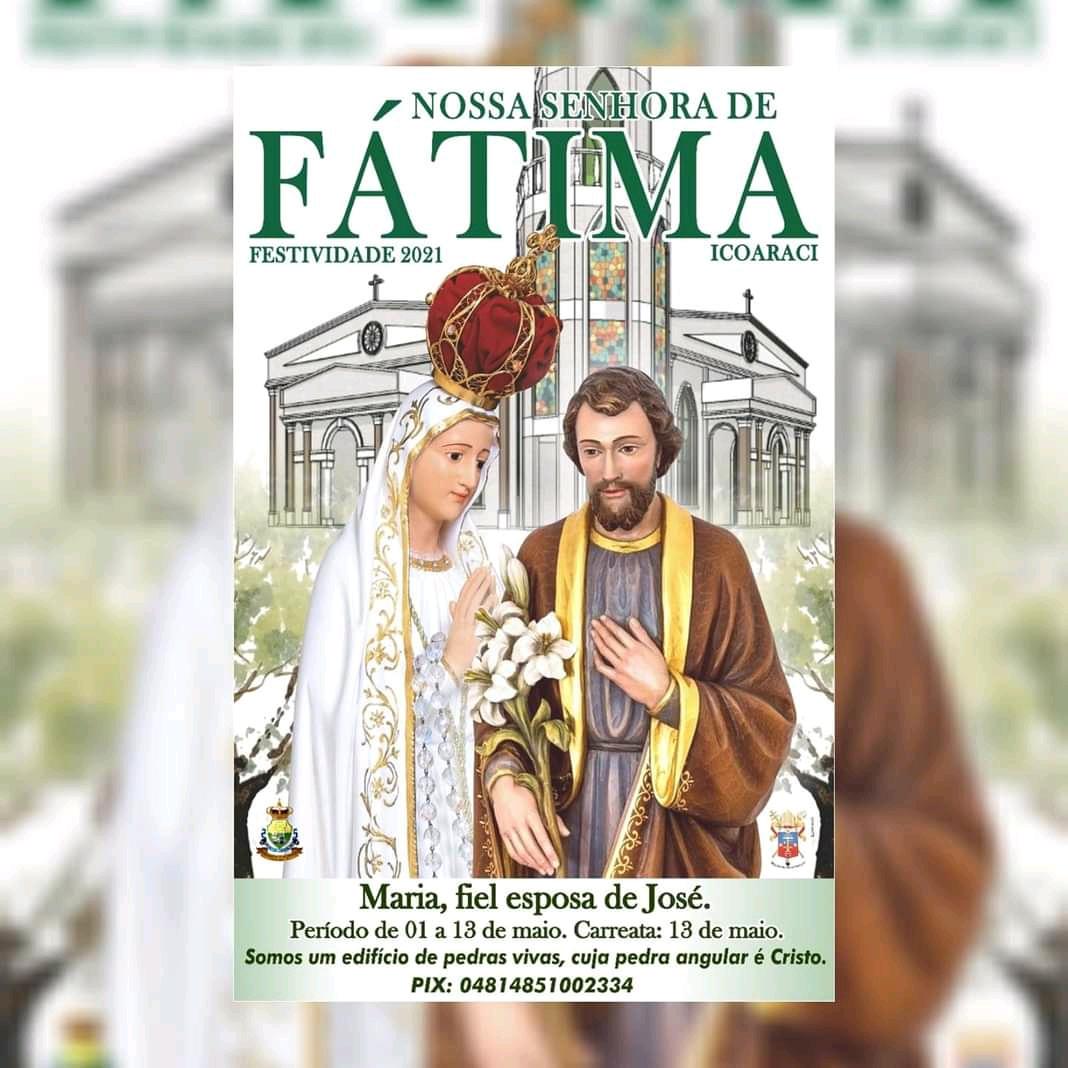 Abre no sábado (01) a Festividade de Nossa Senhora de Fátima 