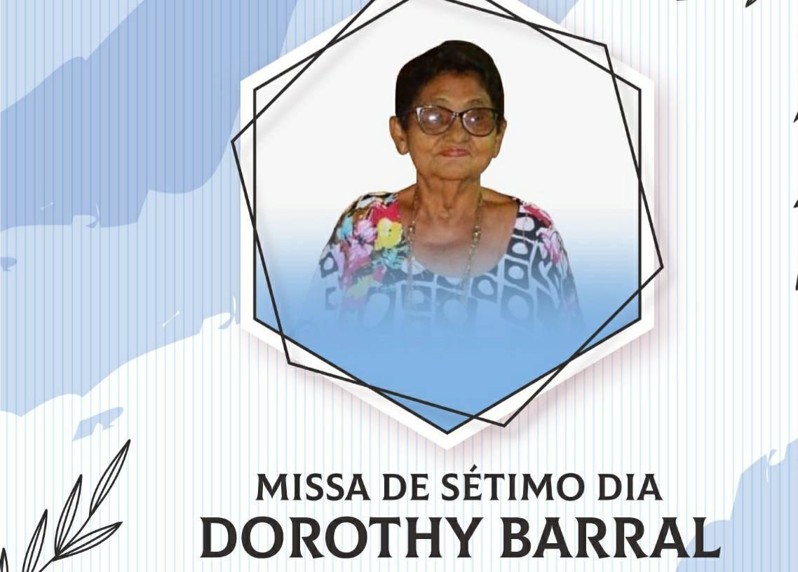 Nota pesar - missa de sétimo dia - Sra. Dorothy Barral