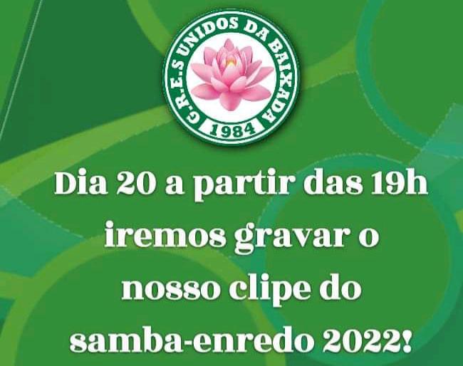 Unidos da Baixada grava clipe do Samba Enredo 2022