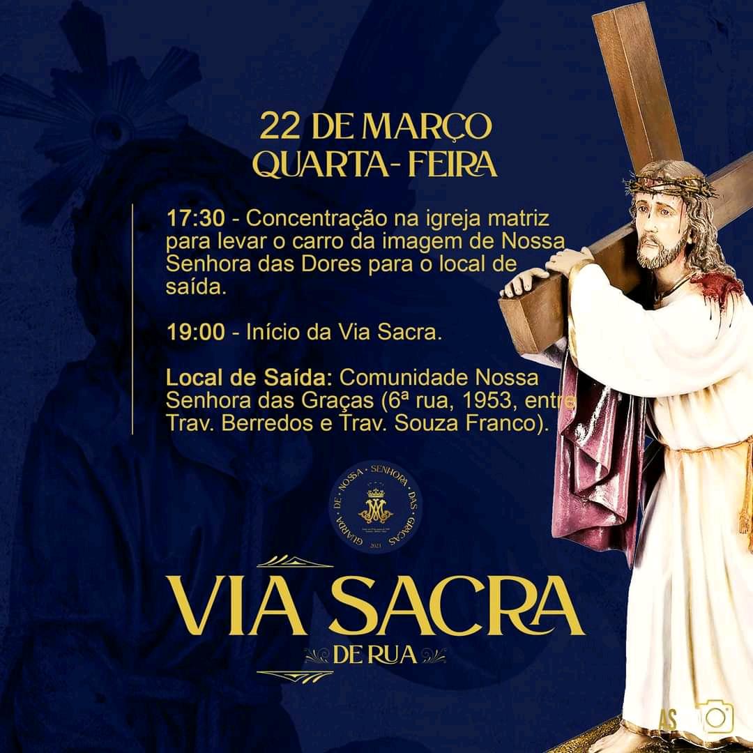 Nesta quarta-feira (22), tem Via Sacra de rua