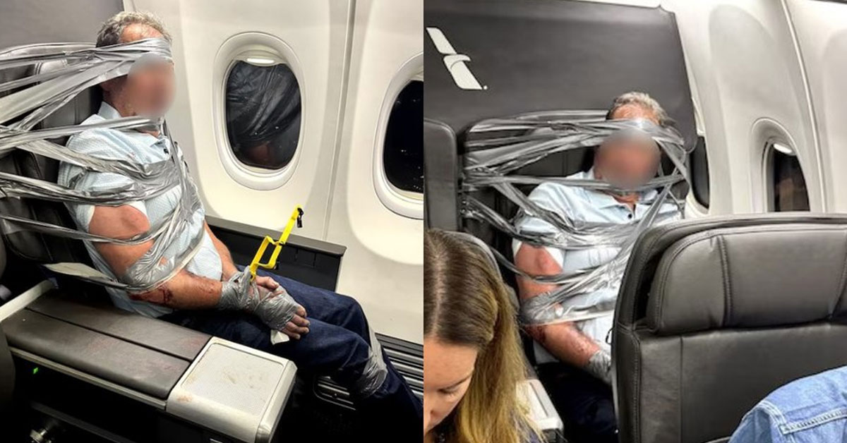Passageiro é contido após ataques em voo nos Estados Unidos — imagem 1